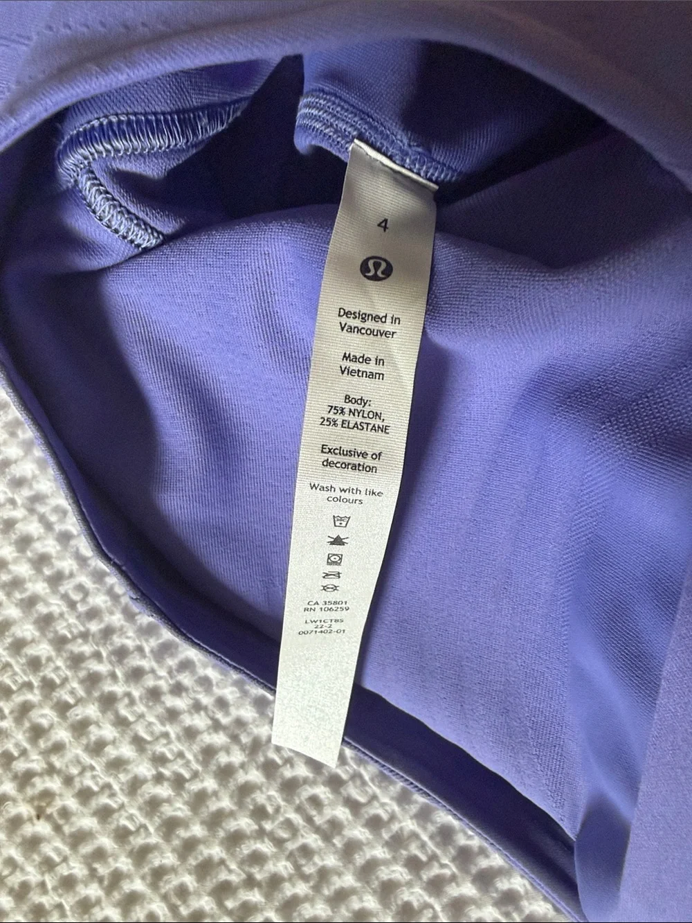 Lululemon senseknit running one piece